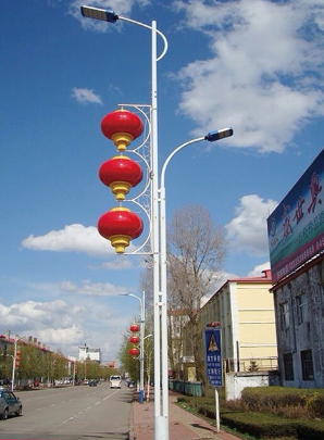 西宁市电路灯带红灯笼项目
